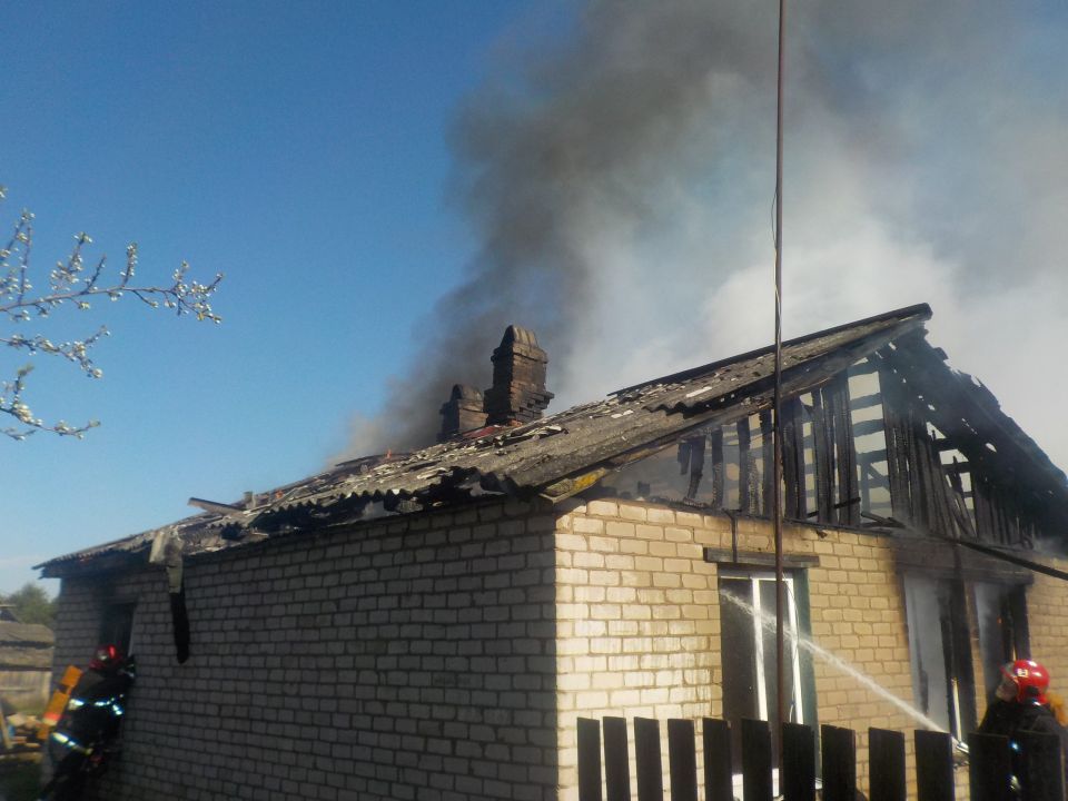 В Глусском районе на пожаре погиб человек